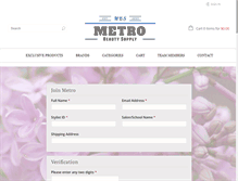 Tablet Screenshot of metrobeautysupply.net